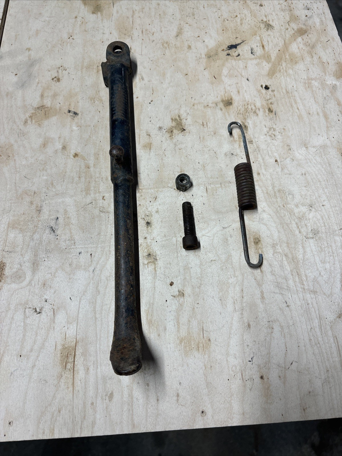 1974 Kawasaki F7 175 Enduro OEM Kick Side Stand Spring Bolt Kickstand