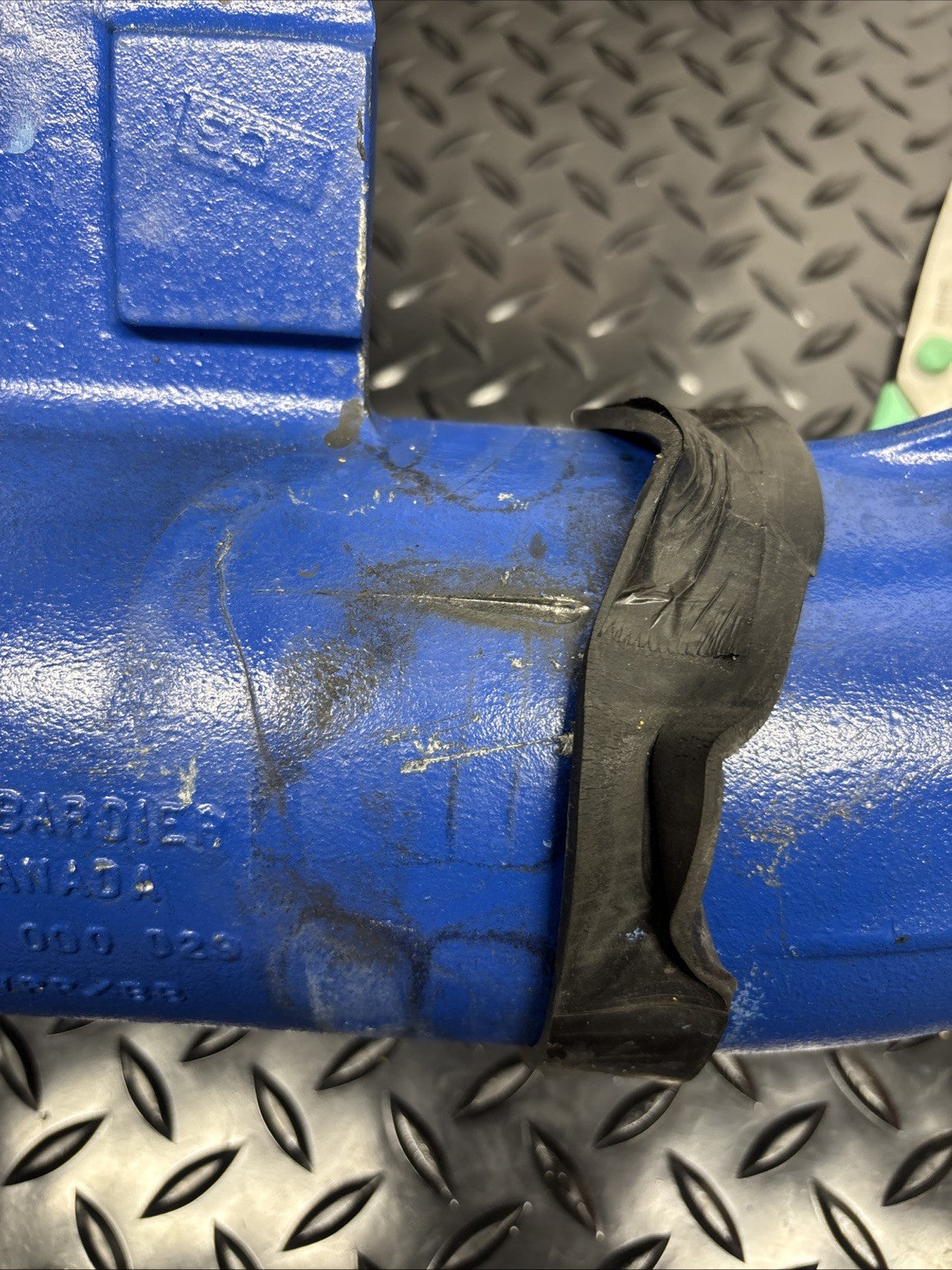 1989 Seadoo Sp 587 Exhaust Muffler Pipe Blue Yellow Engine Fresh Water