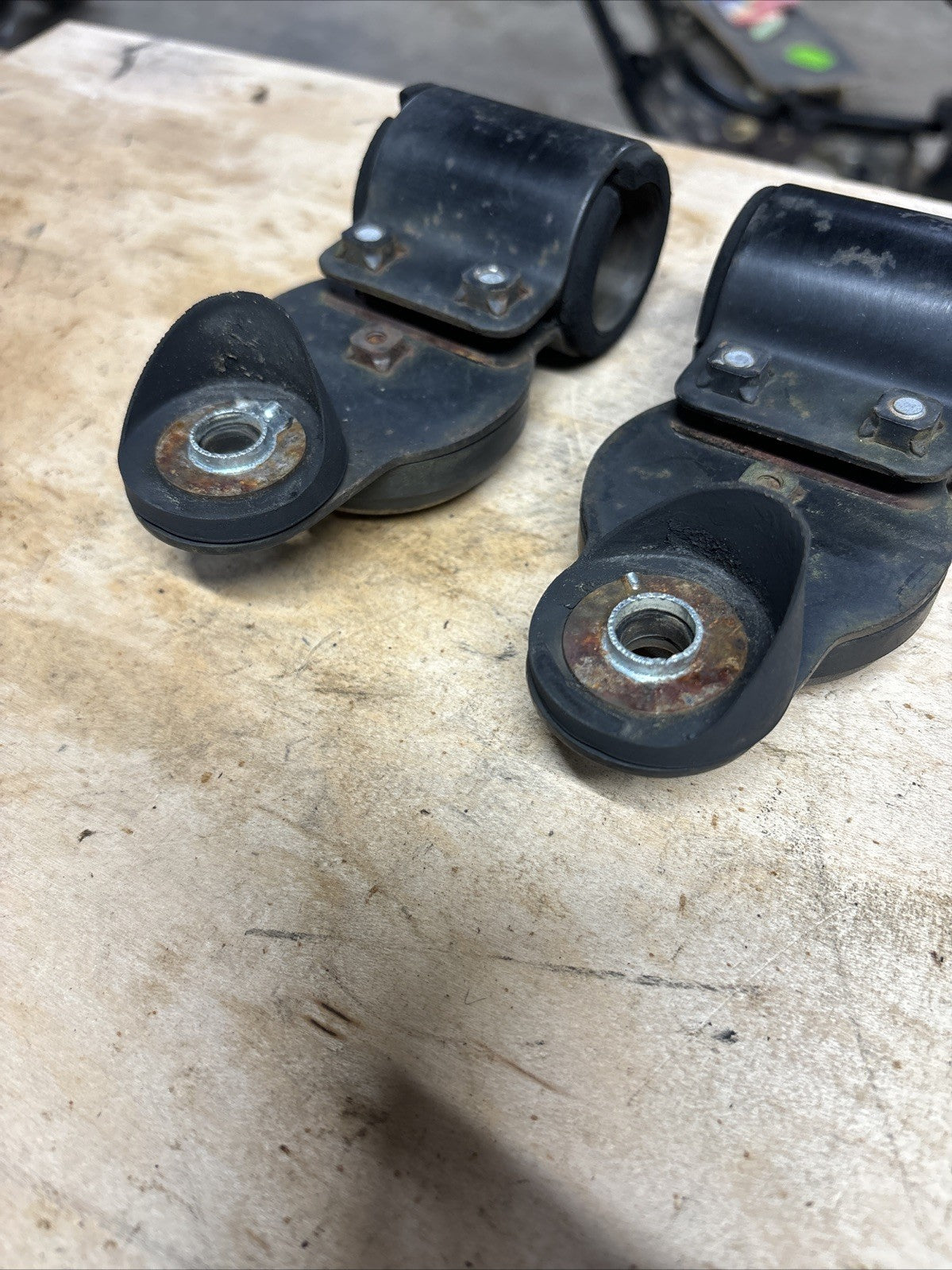 1974 kawasaki F7 175 Enduro Headlight Mounting Brackets Mount Ear Reflectors