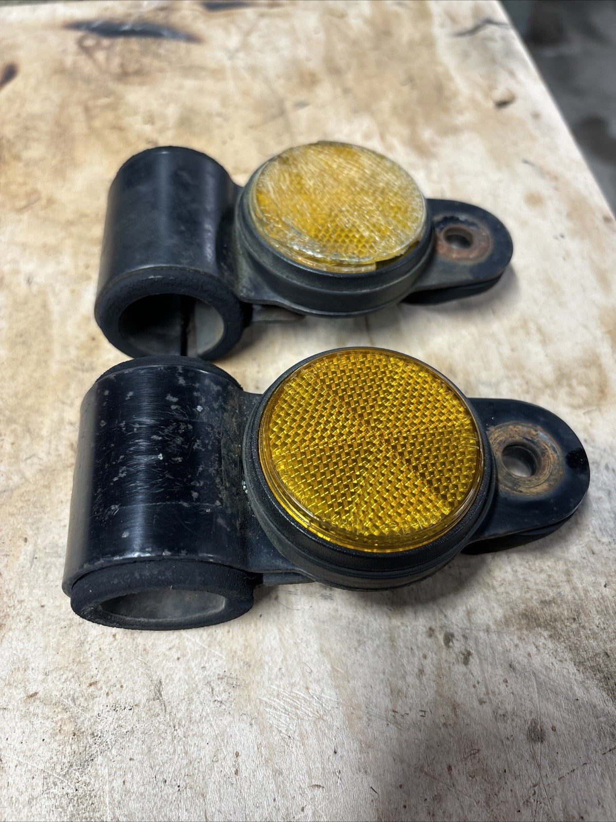 1974 kawasaki F7 175 Enduro Headlight Mounting Brackets Mount Ear Reflectors