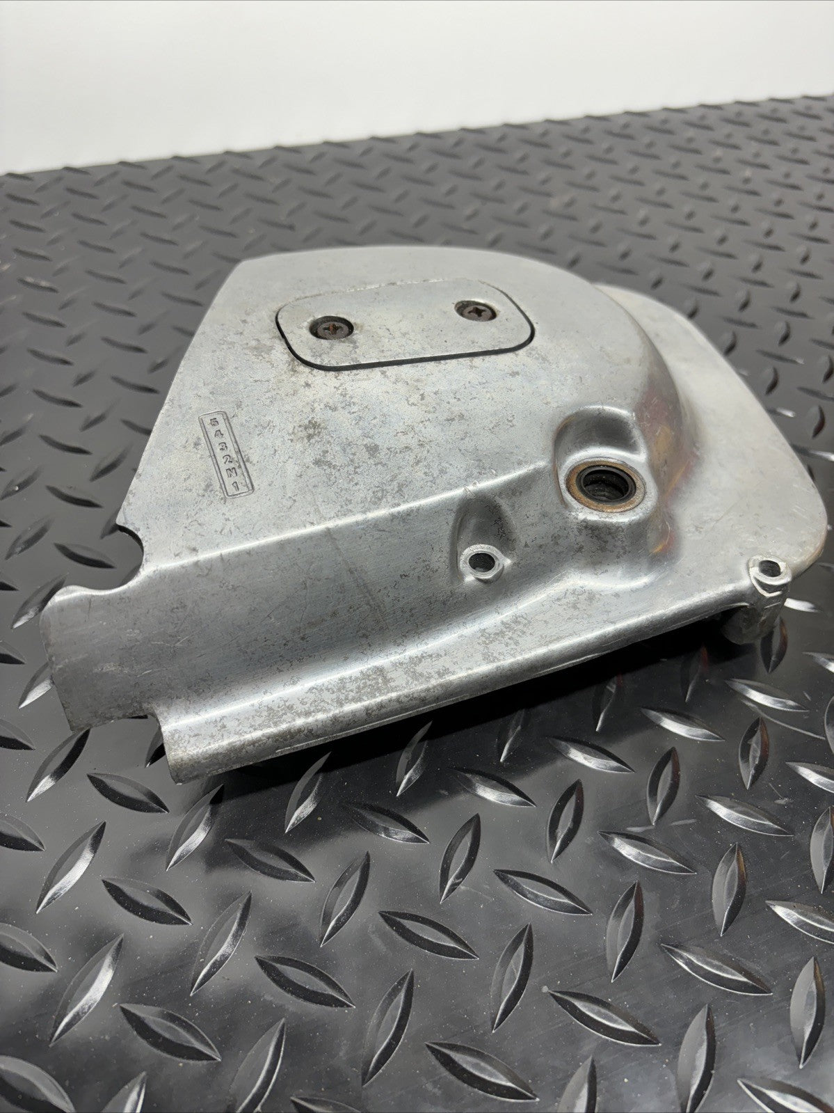 1976 Kawasaki KZ400 KZ 400 Front Sprocket Cover Guard Clutch Worm Gear Assembly