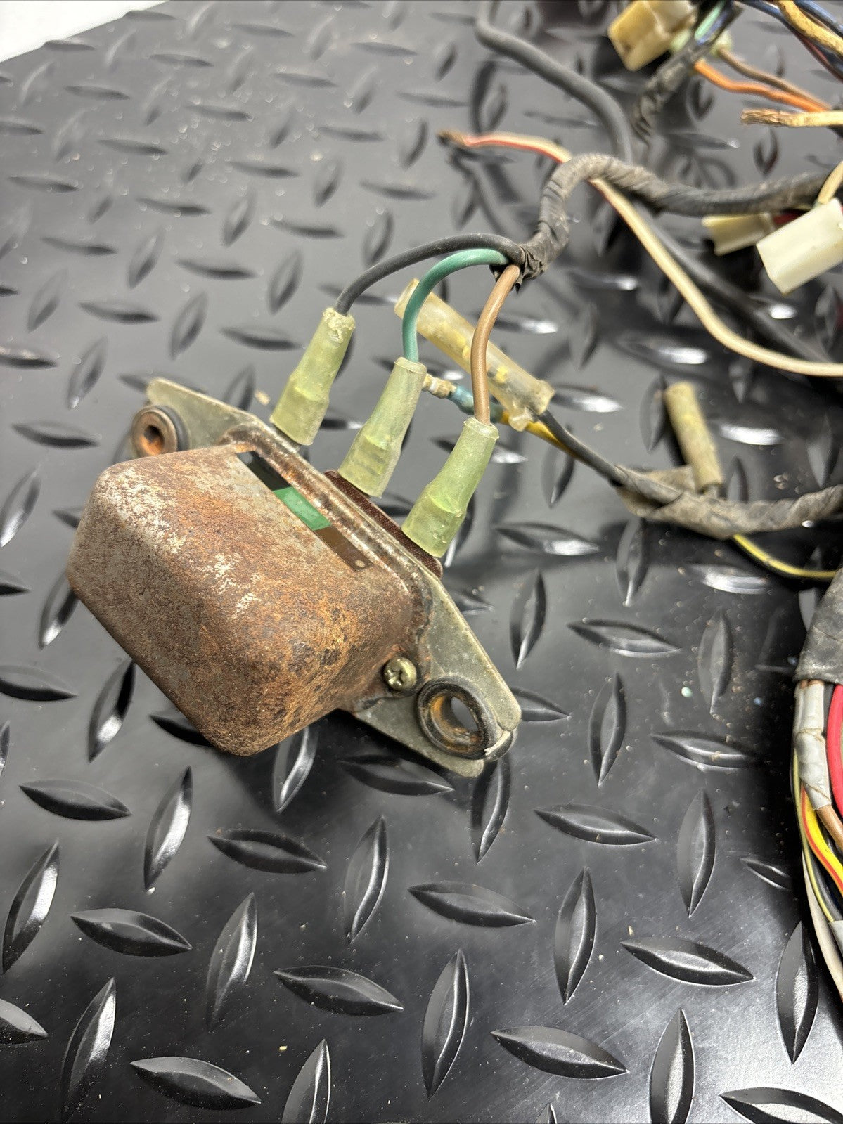 1976 Kawasaki KZ400 Main Wiring Harness OEM Cdi Rectifier Fuse Box Solenoid