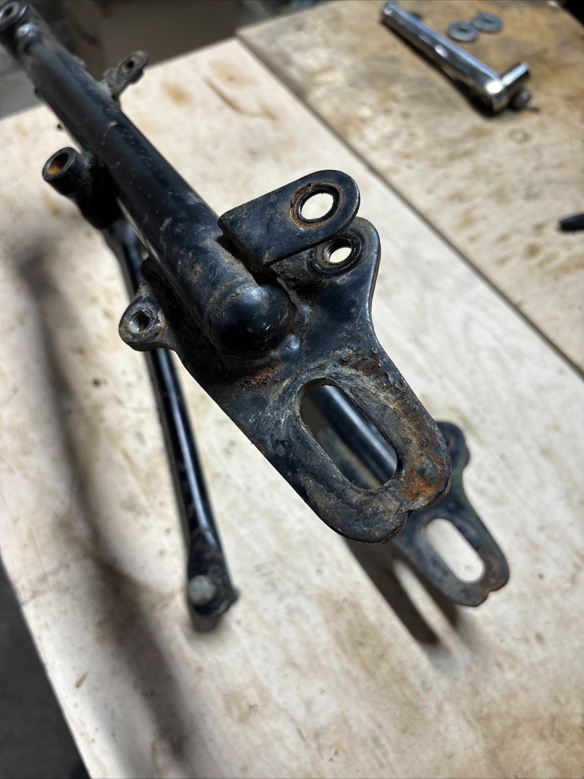 1974 Kawasaki F7 175 Enduro Rear Swing Arm Brake Arm Swingarm