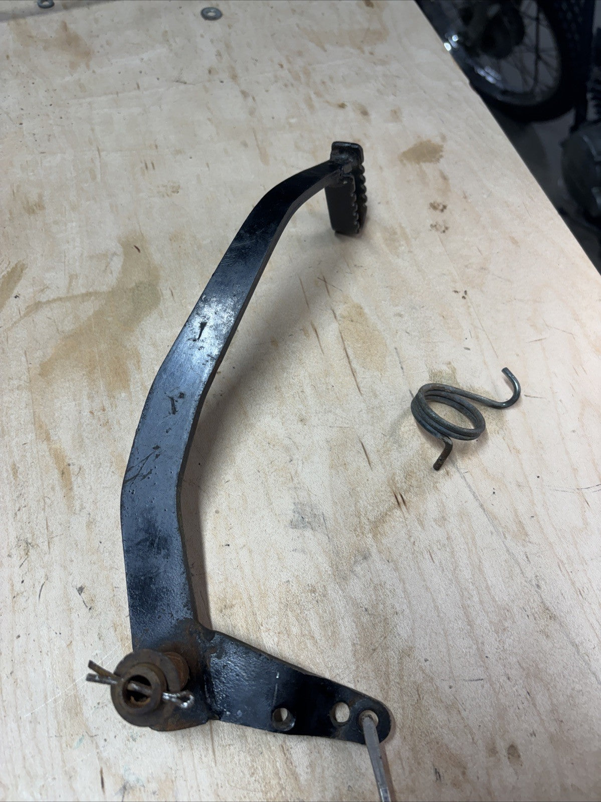 1974 Kawasaki F7 175 Enduro Rear Brake Lever Pedal With Return Spring