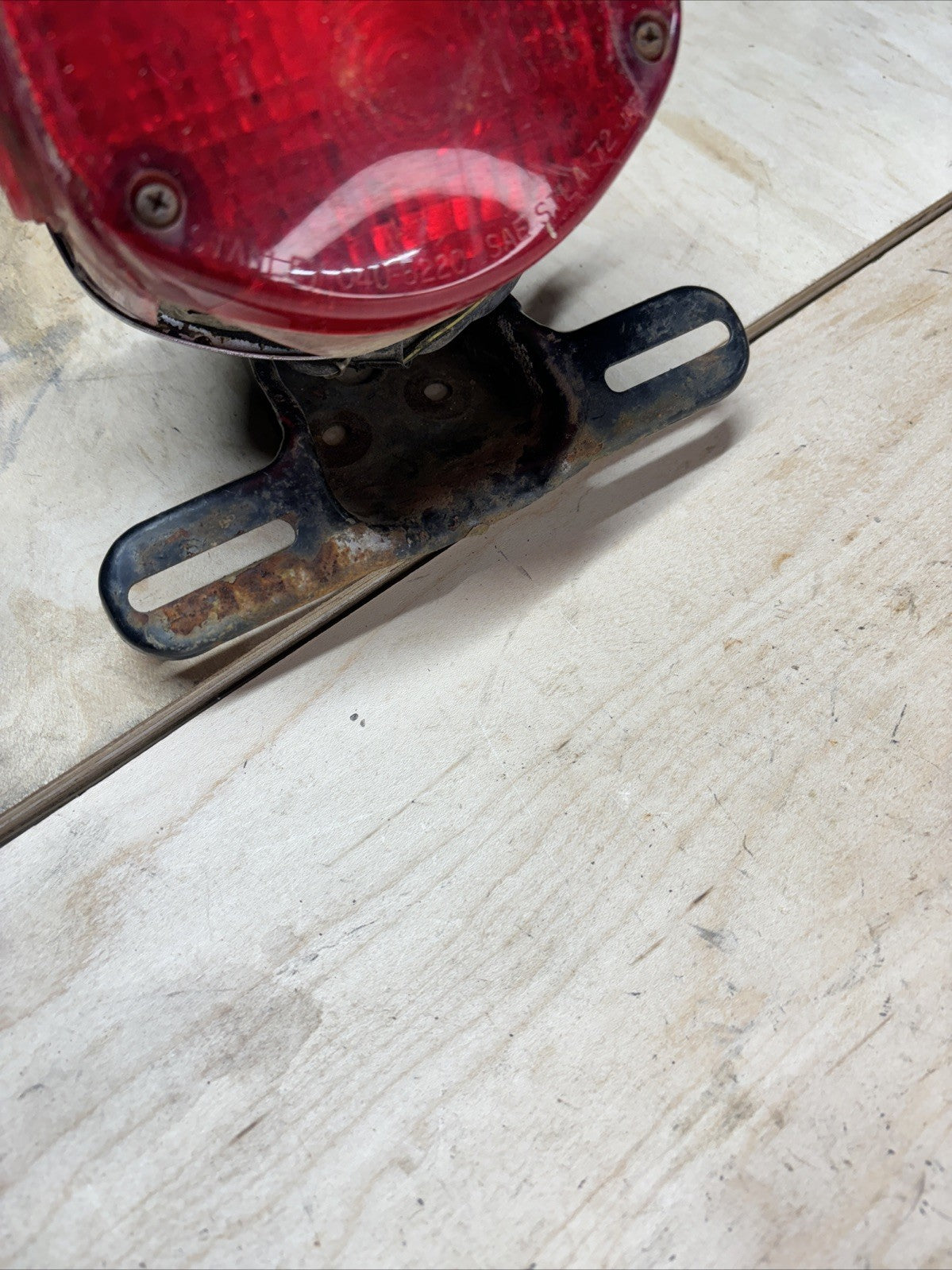 1974 Kawasaki F7 175 Enduro Rear Fender Taillight Assembly Mounting Bracket OEM