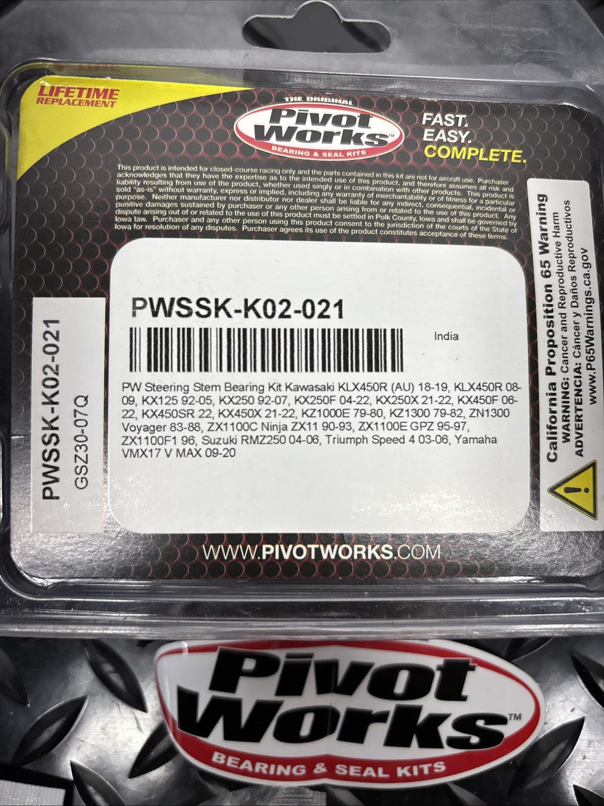 PIVOT WORKS PWSSK-K02-021 STEERING STEM BEARINGS