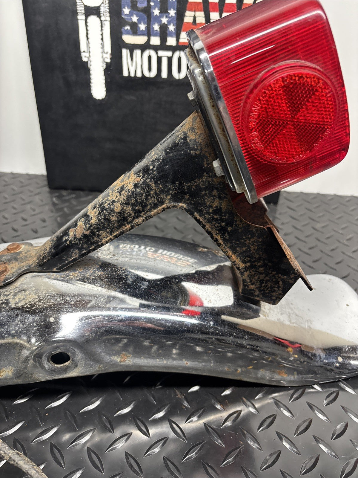 1976 Kawasaki KZ400 Rear Fender Tail Brake Light Assembly