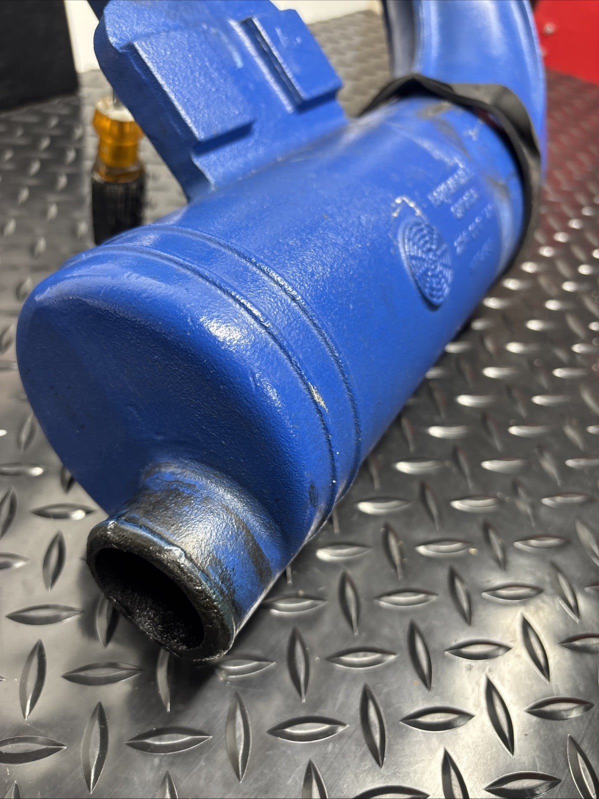 1989 Seadoo Sp 587 Exhaust Muffler Pipe Blue Yellow Engine Fresh Water