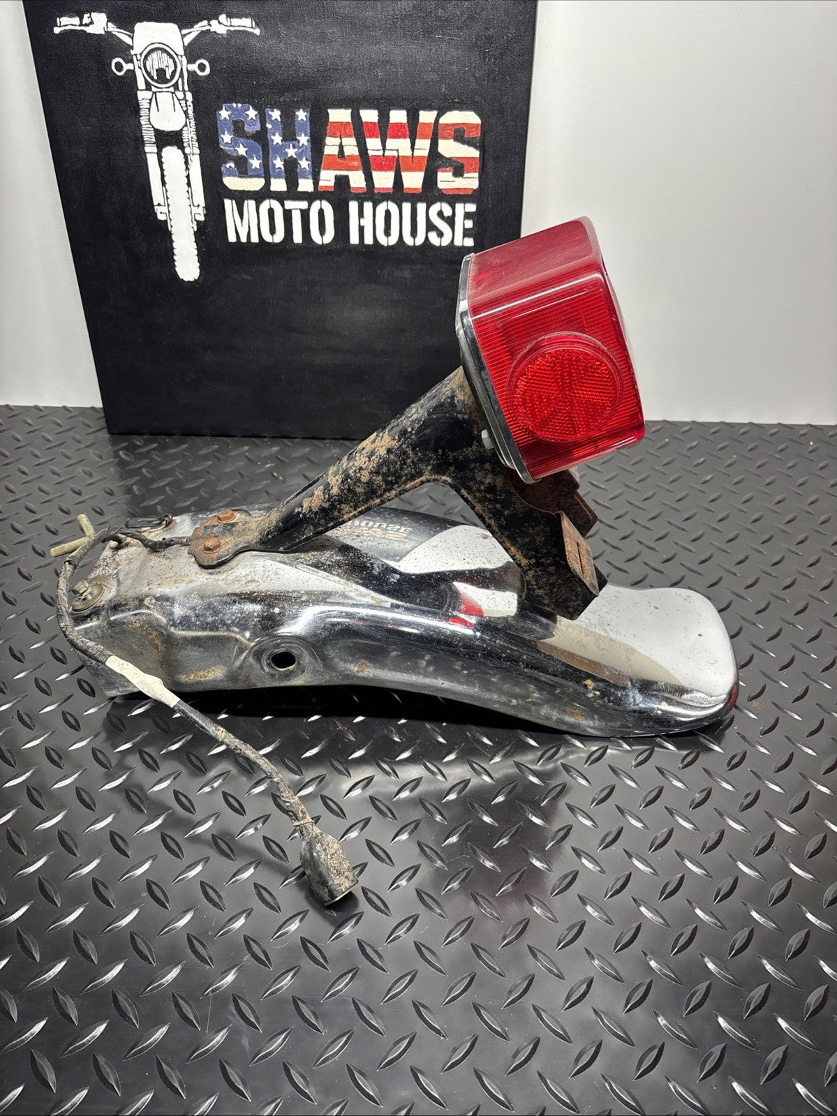 1976 Kawasaki KZ400 Rear Fender Tail Brake Light Assembly