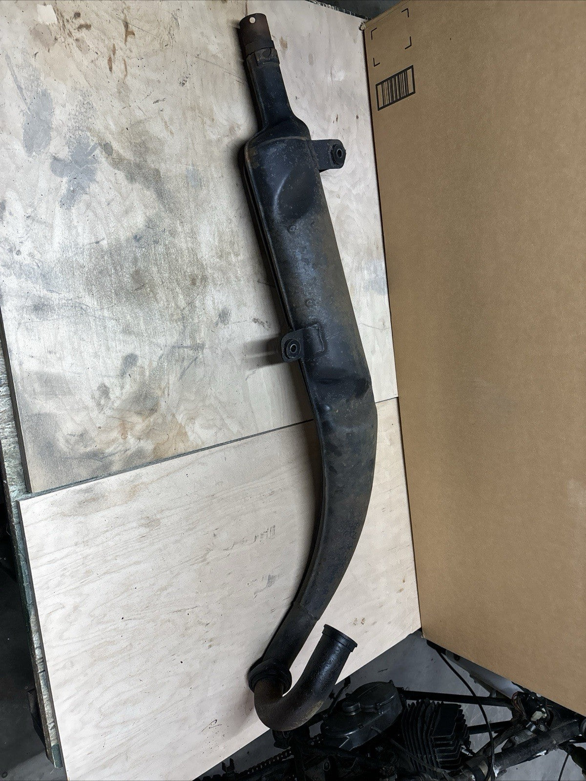 1974 Kawasaki F7 175 Enduro Exhaust Pipe Muffler Header OEM Vintage