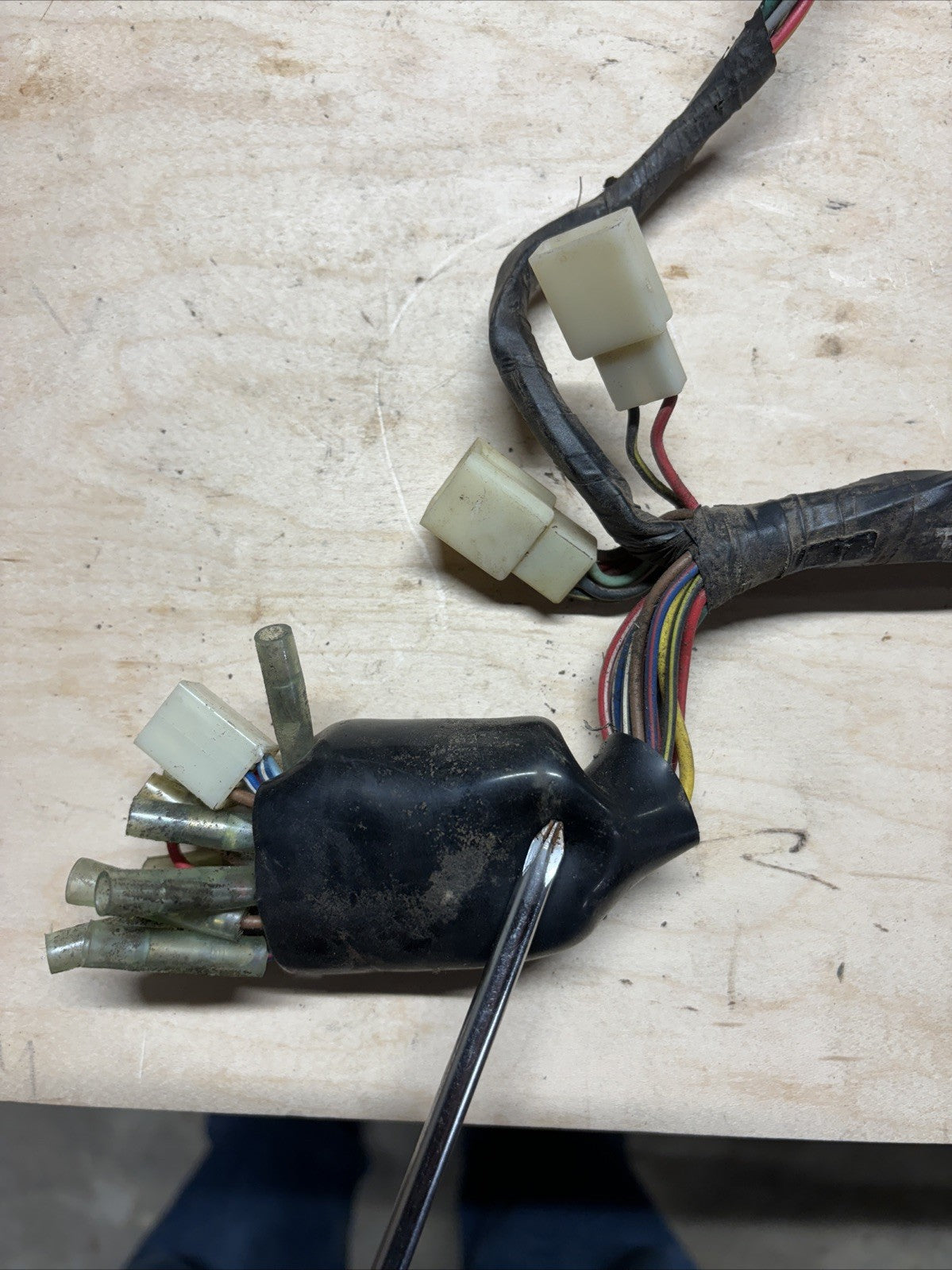 1974 Kawasaki F7 175 Enduro Main Wiring Harness Electrical System Loom