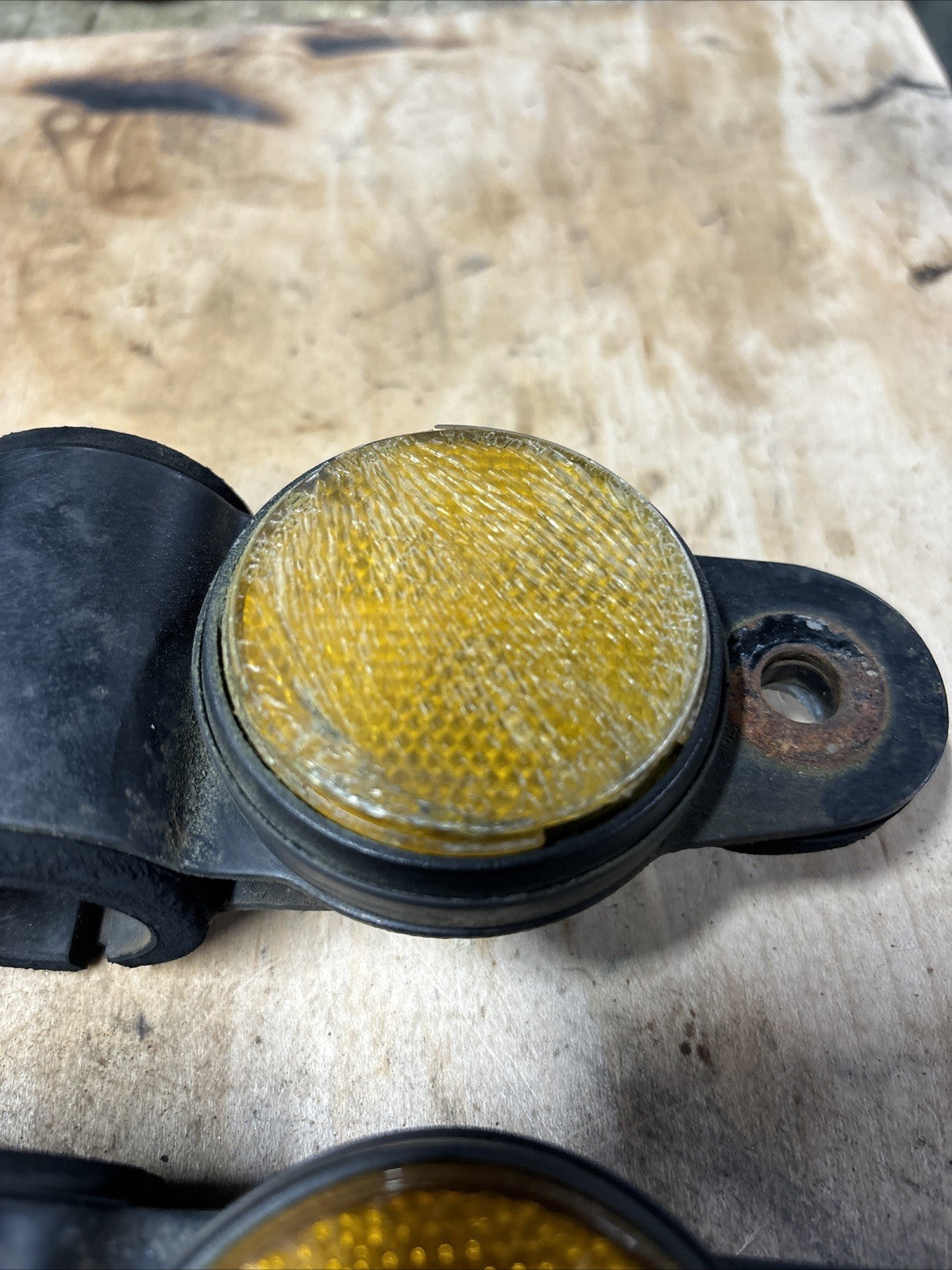 1974 kawasaki F7 175 Enduro Headlight Mounting Brackets Mount Ear Reflectors