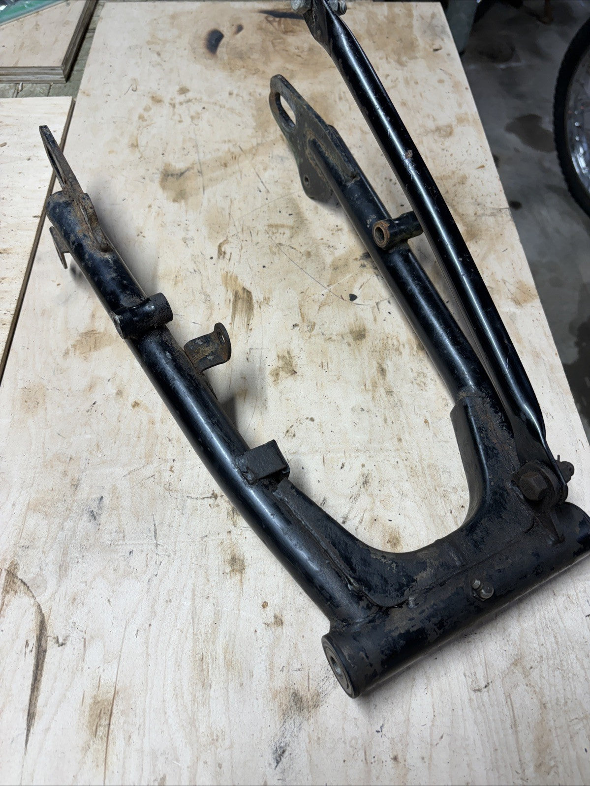 1974 Kawasaki F7 175 Enduro Rear Swing Arm Brake Arm Swingarm