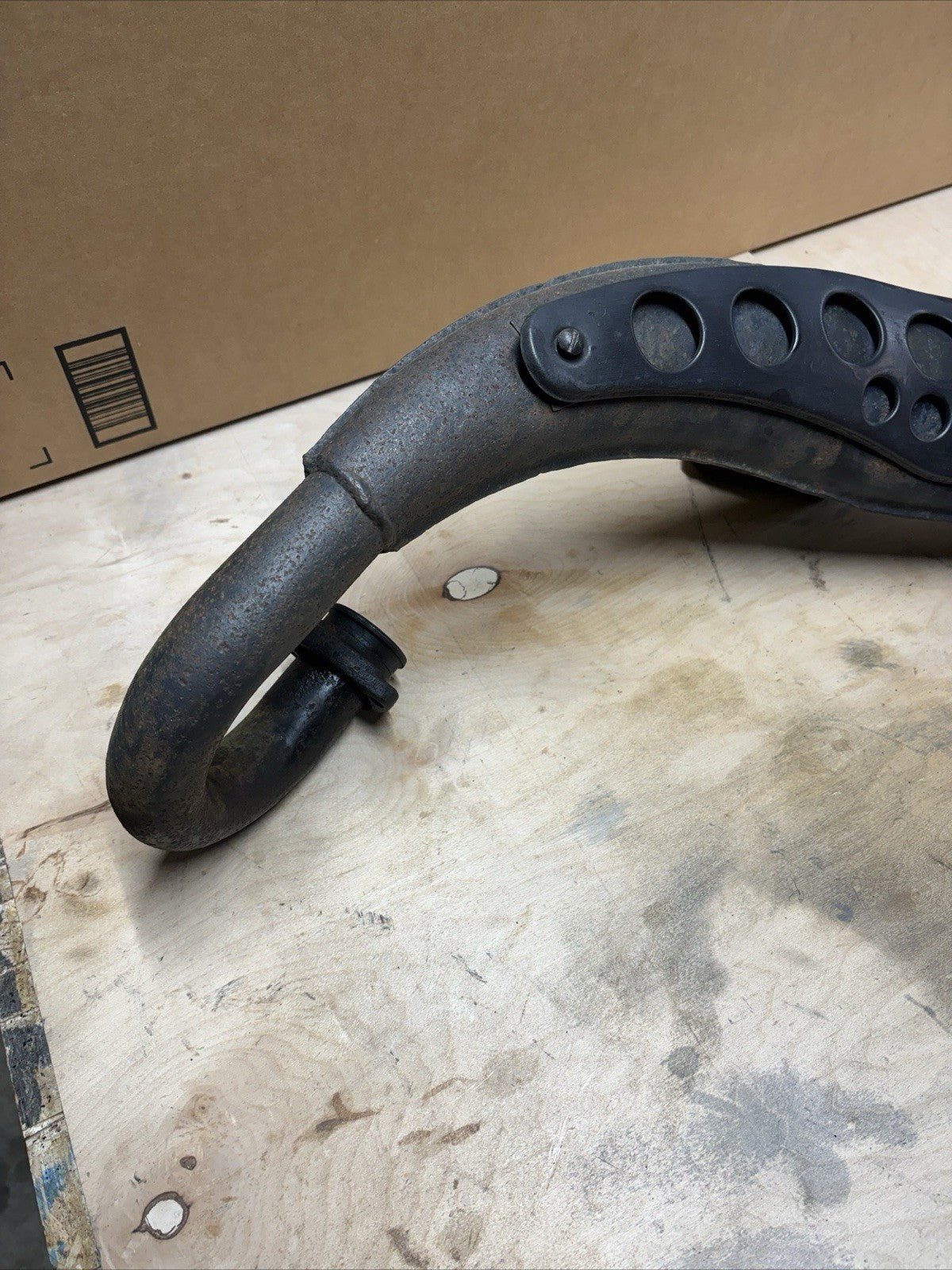 1974 Kawasaki F7 175 Enduro Exhaust Pipe Muffler Header OEM Vintage
