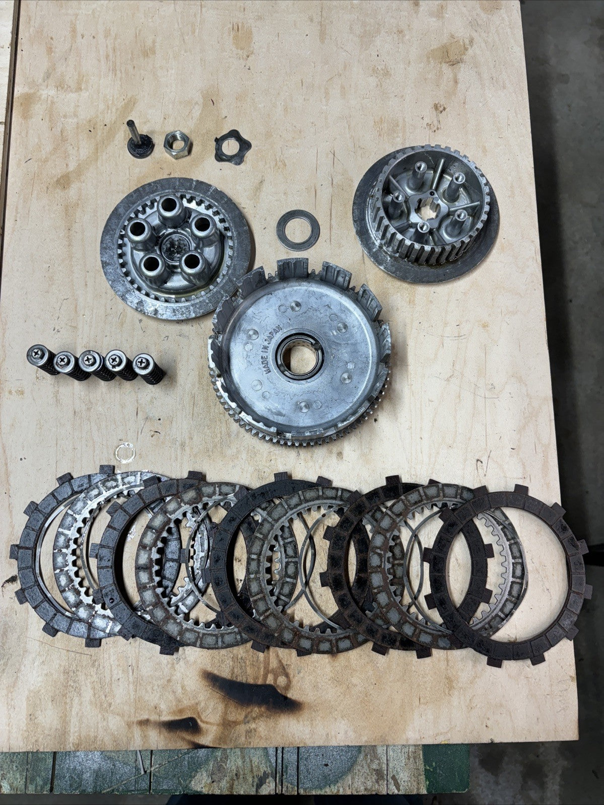 1974 KAWASAKI F7 175 Enduro Complete Clutch Assembly OEM Genuine