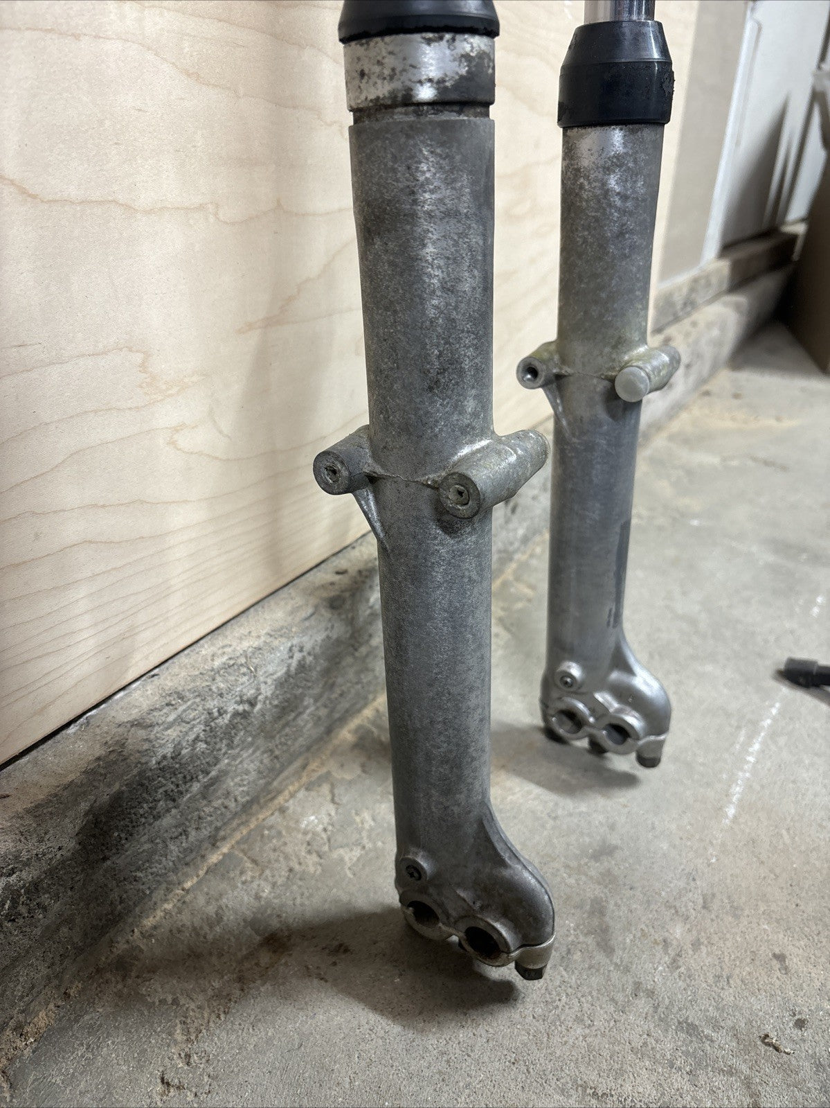 1974 Kawasaki F7 175 Enduro Front Forks Triple Tree Clamps Front End OEM