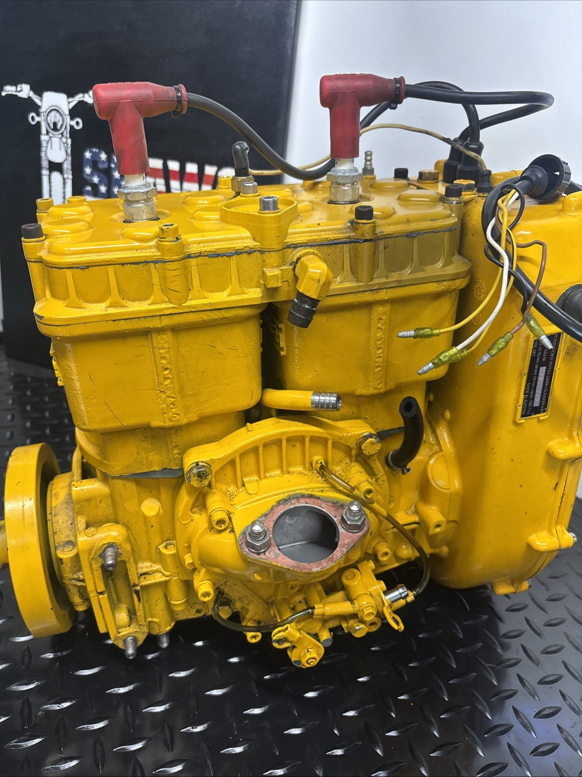 89 SEADOO 580 587 GOOD USED RUNNING MOTOR ENGINE YELLOW 150/150 COMP 89-91