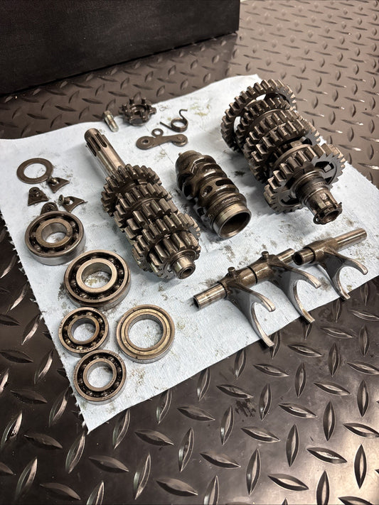 1994 Kawasaki KX125 94-98 OEM Transmission Gears Shift Forks Drum Bearings Shaft