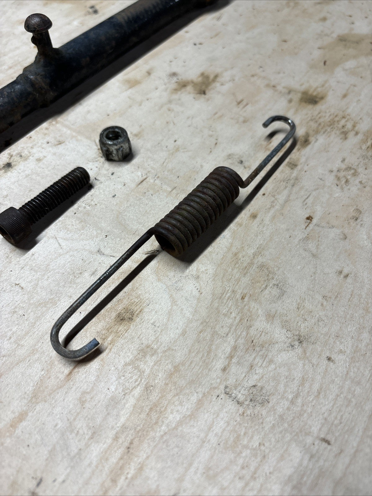 1974 Kawasaki F7 175 Enduro OEM Kick Side Stand Spring Bolt Kickstand