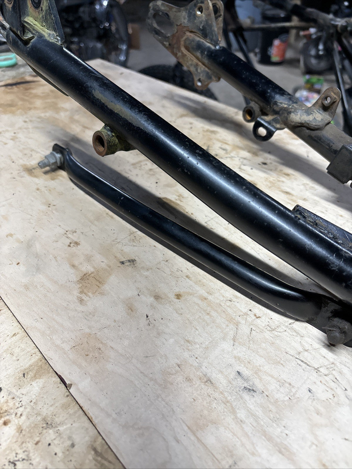1974 Kawasaki F7 175 Enduro Rear Swing Arm Brake Arm Swingarm