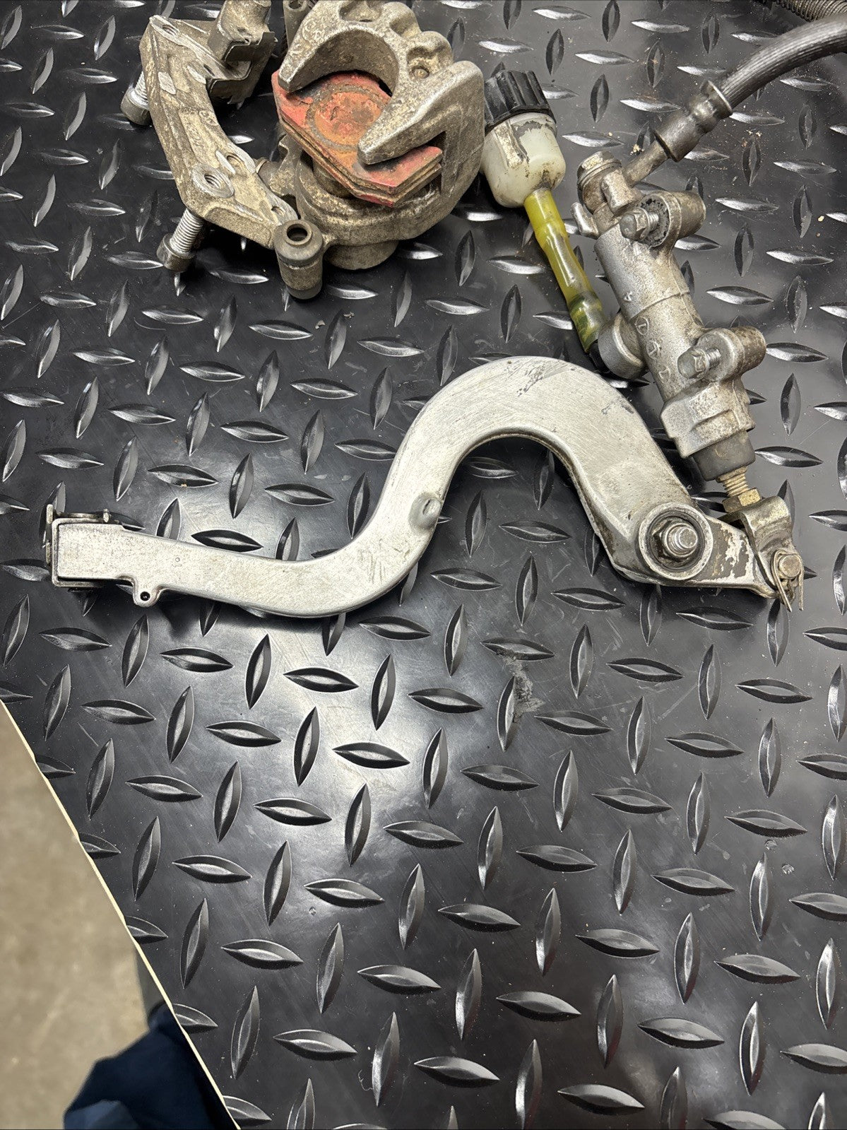 1994 Kawasaki KX125 Rear Brake Caliper Master Cylinder Lever Bracket Pads