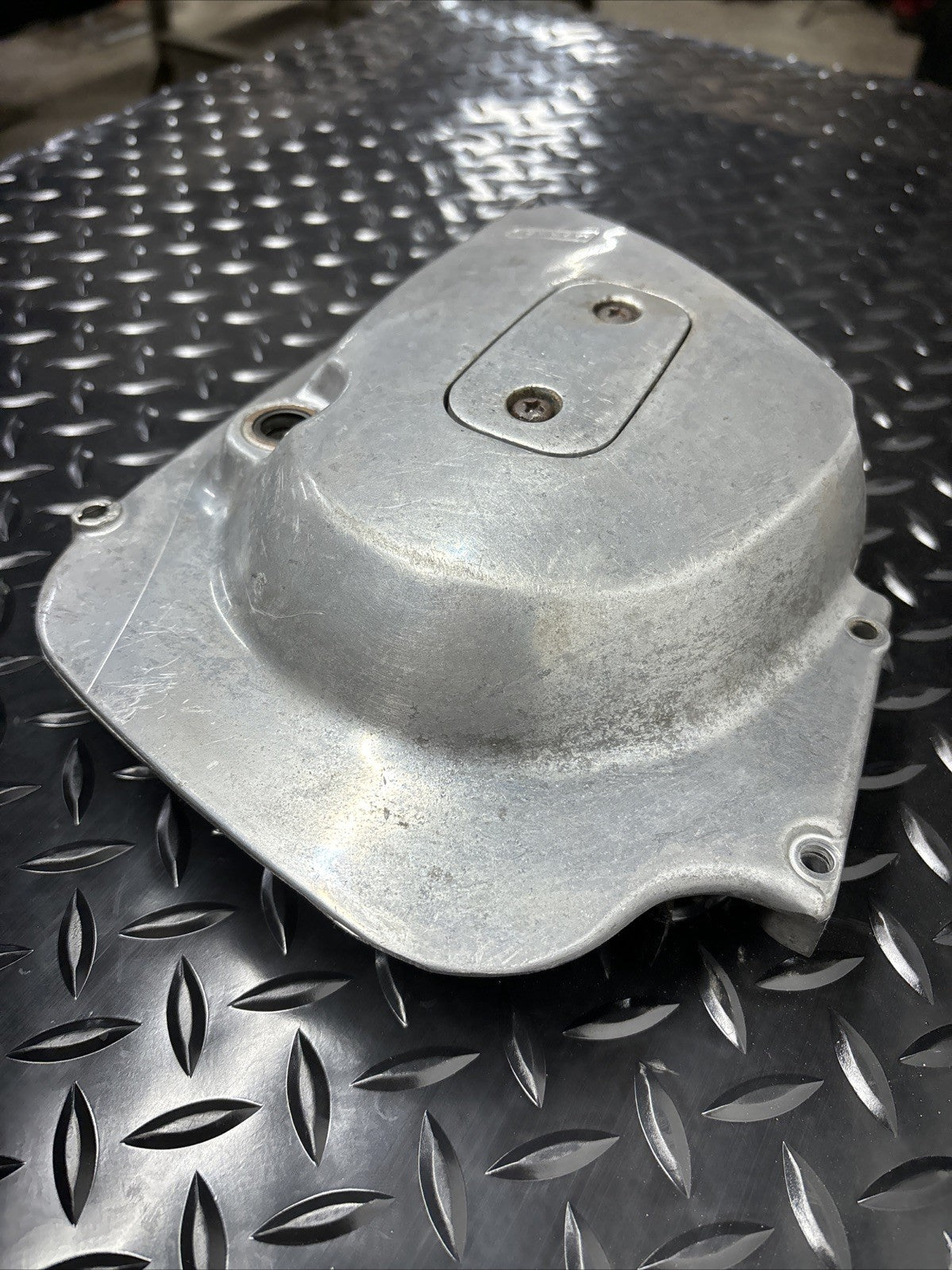 1976 Kawasaki KZ400 KZ 400 Front Sprocket Cover Guard Clutch Worm Gear Assembly