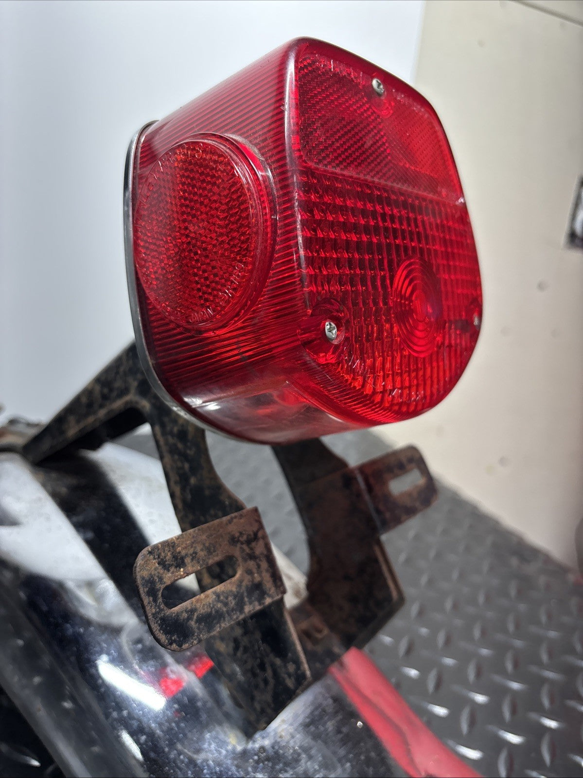 1976 Kawasaki KZ400 Rear Fender Tail Brake Light Assembly