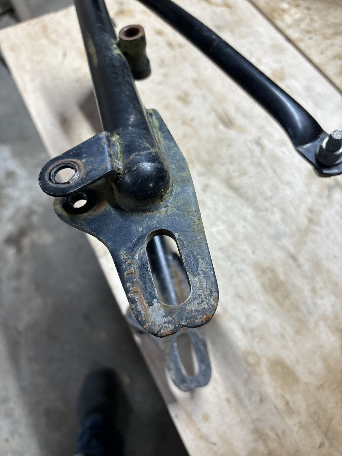 1974 Kawasaki F7 175 Enduro Rear Swing Arm Brake Arm Swingarm