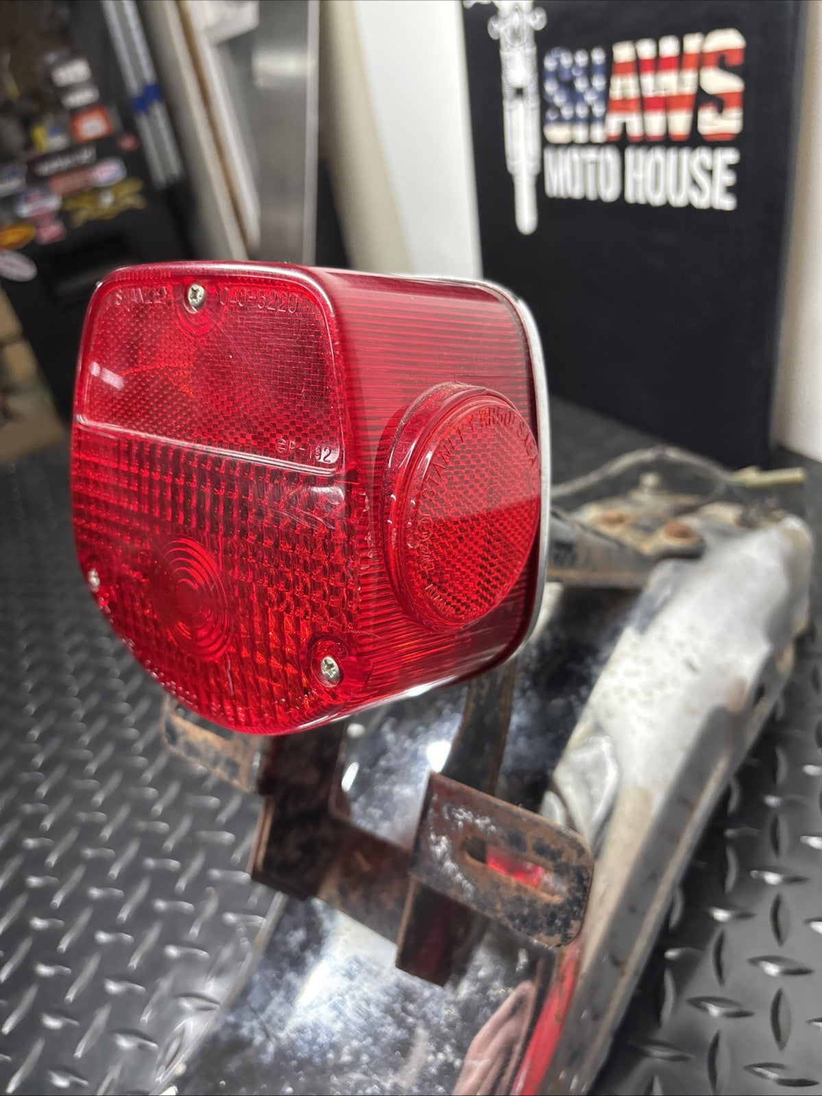 1976 Kawasaki KZ400 Rear Fender Tail Brake Light Assembly
