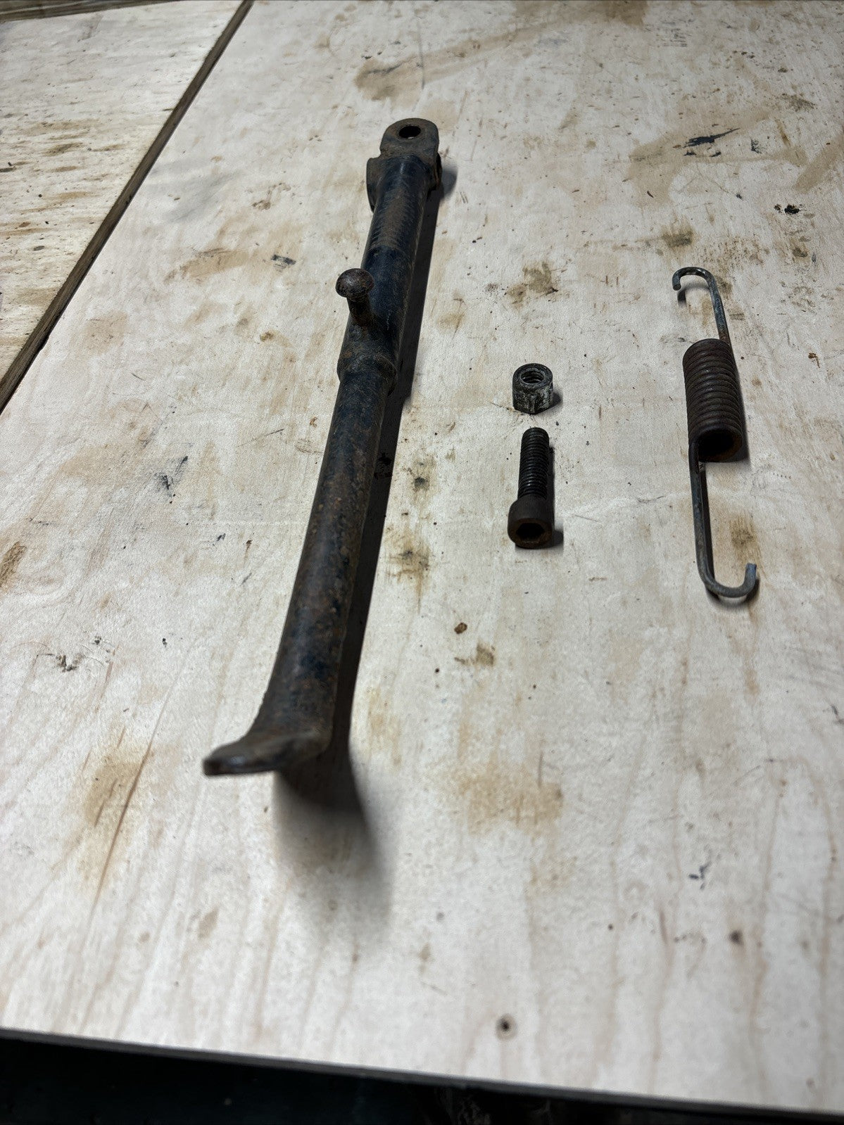 1974 Kawasaki F7 175 Enduro OEM Kick Side Stand Spring Bolt Kickstand