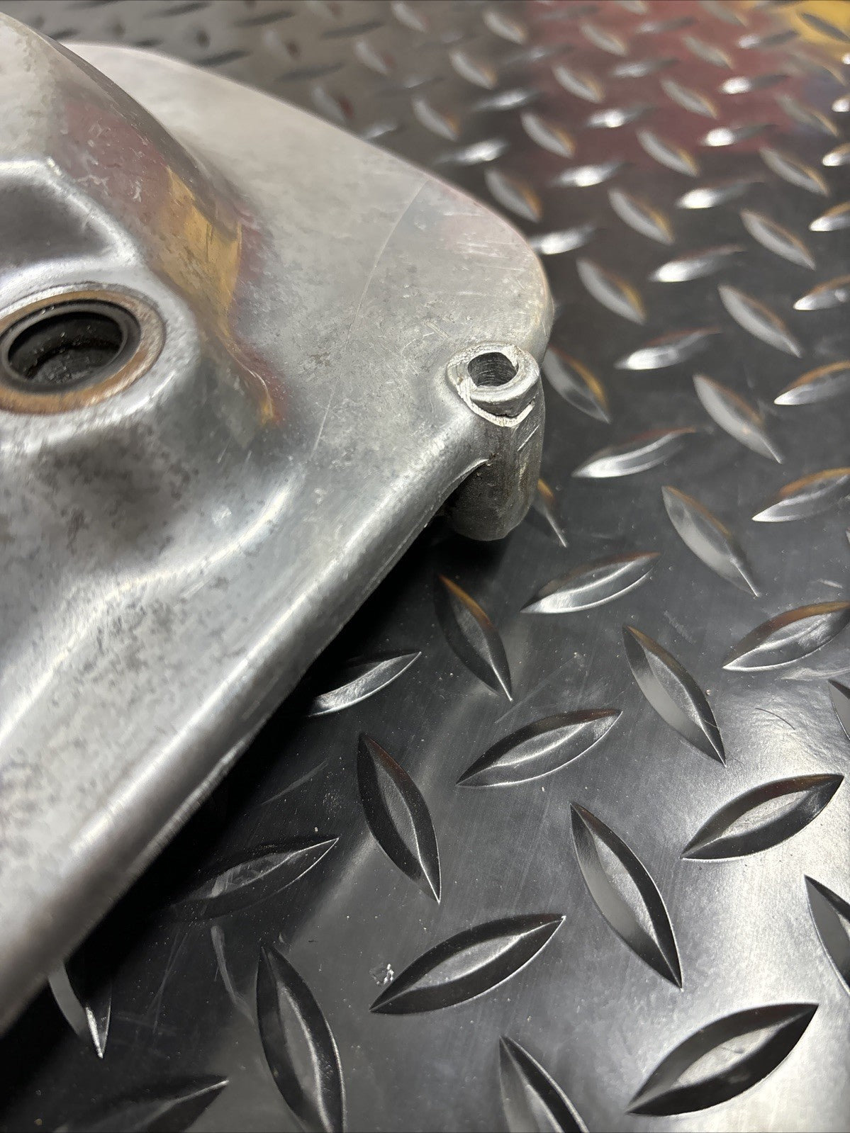 1976 Kawasaki KZ400 KZ 400 Front Sprocket Cover Guard Clutch Worm Gear Assembly