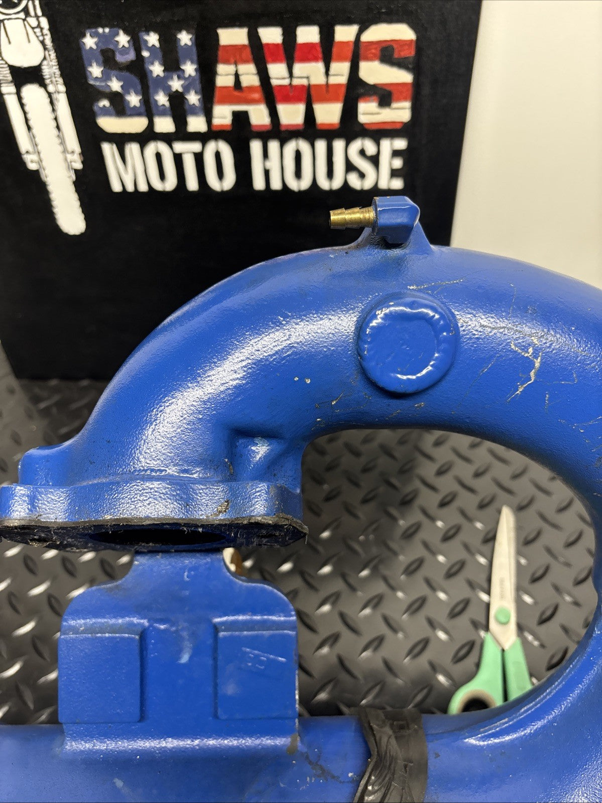 1989 Seadoo Sp 587 Exhaust Muffler Pipe Blue Yellow Engine Fresh Water