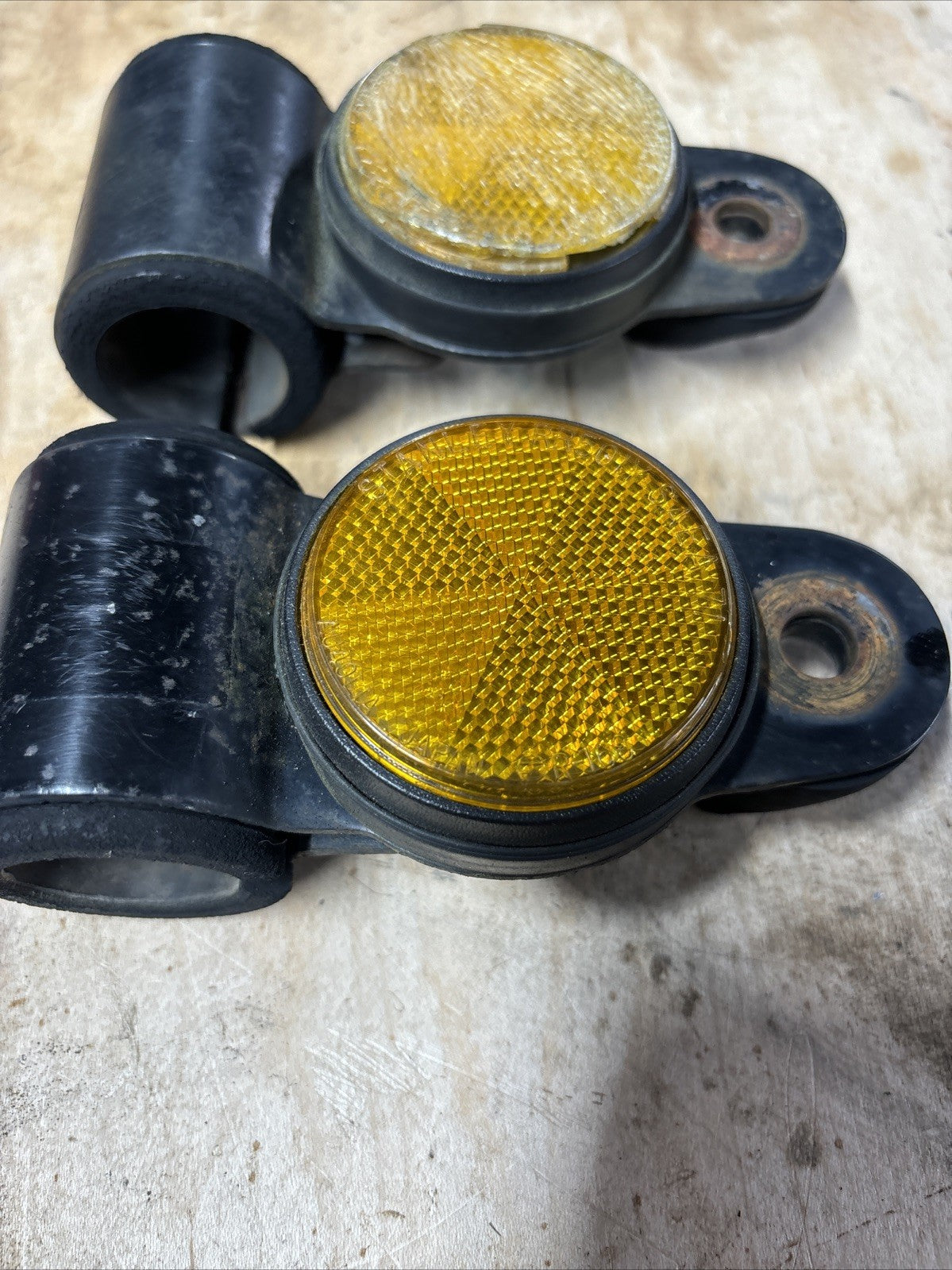 1974 kawasaki F7 175 Enduro Headlight Mounting Brackets Mount Ear Reflectors
