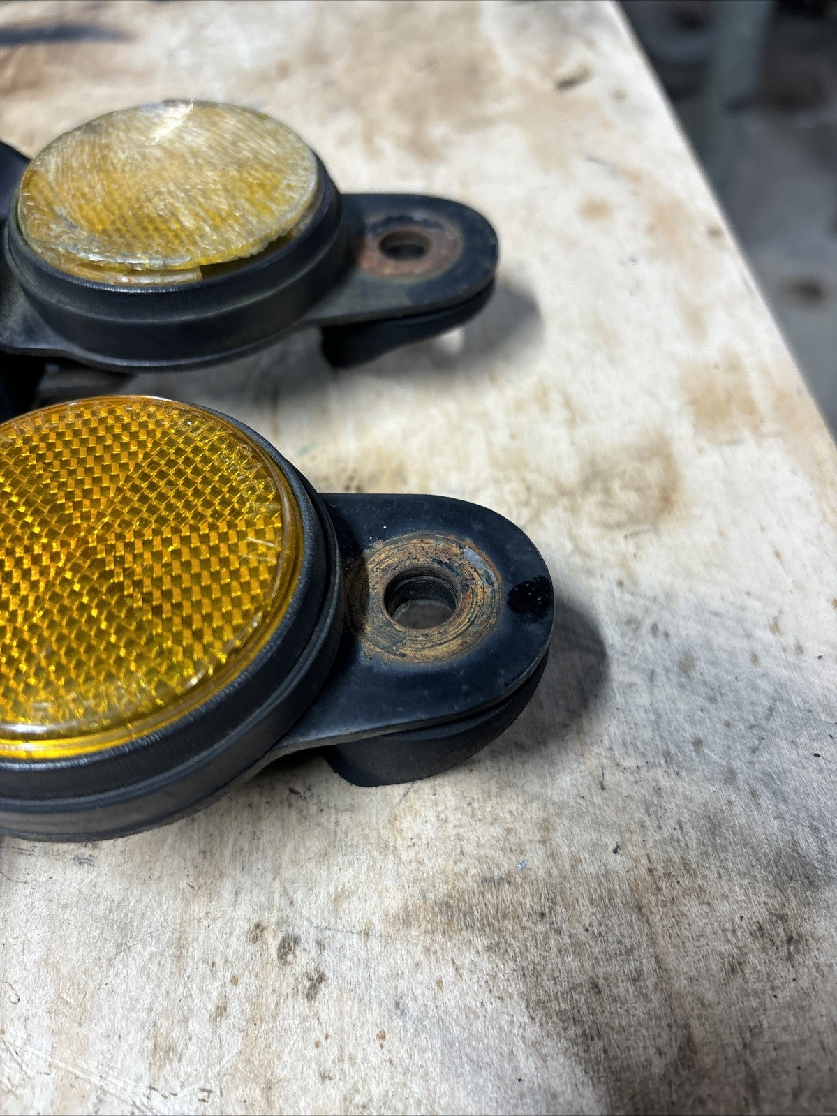 1974 kawasaki F7 175 Enduro Headlight Mounting Brackets Mount Ear Reflectors